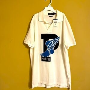 New Polo Ralph Lauren mens slim fit, size medium polo white shirt.